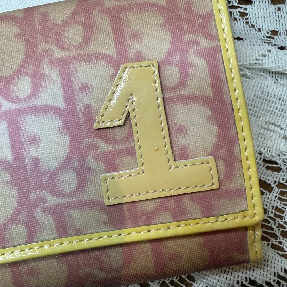 Dior Pink Trotter Print with Yellow Trim